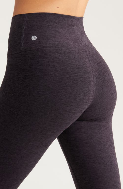 Zella Renew Mélange High Waist Leggings In Black Melange