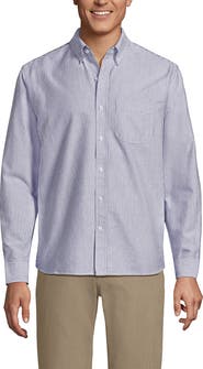 Lands' End Traditional Fit Comfort-First Sail Rigger Oxford Shirt