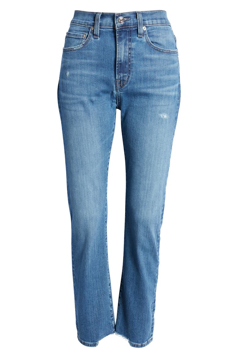 Elin High Waist Crop Slim Jeans, Alternate, color, DREAM WAVE