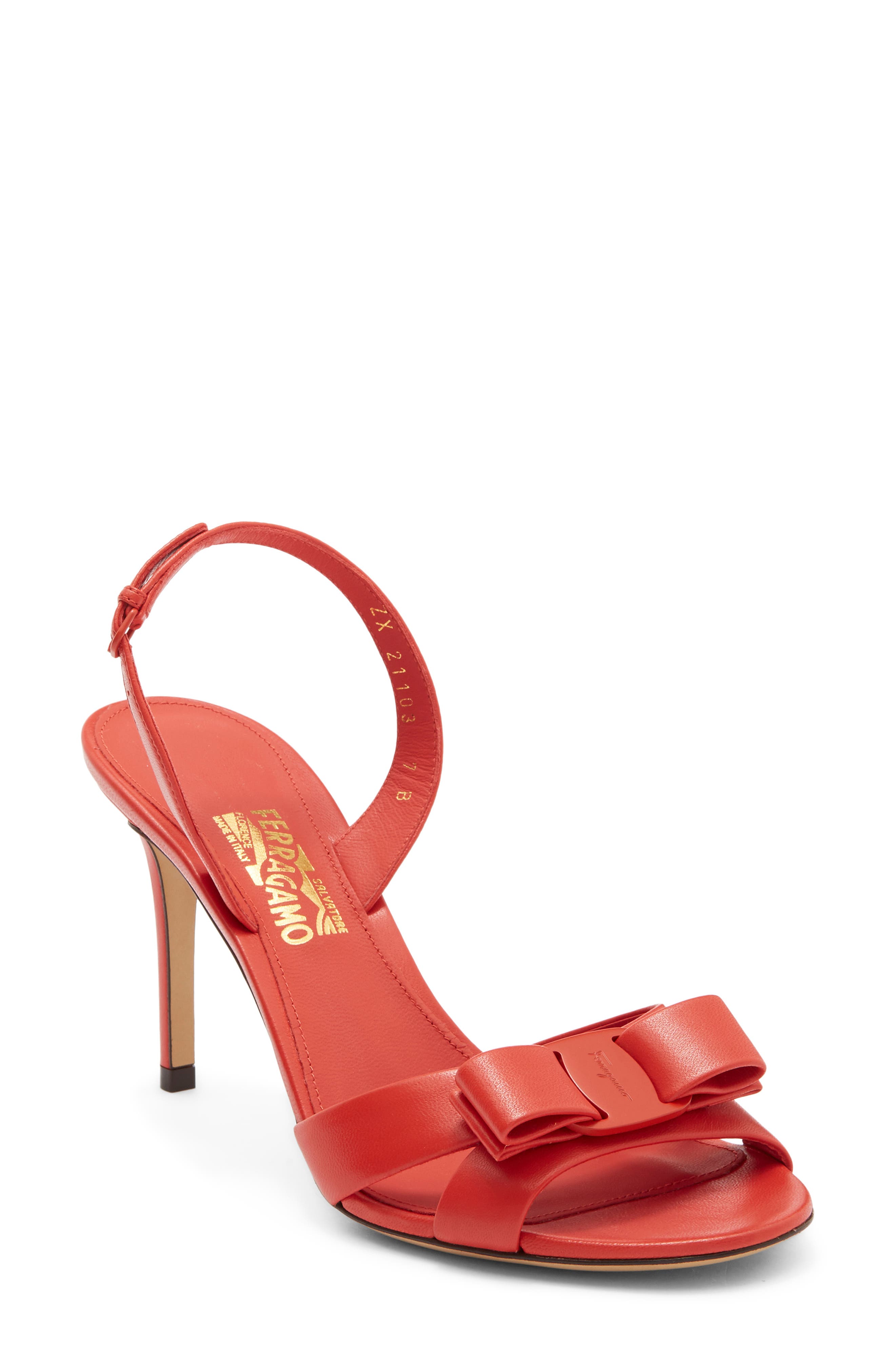 FERRAGAMO Lida Sandal, Main, color, Red