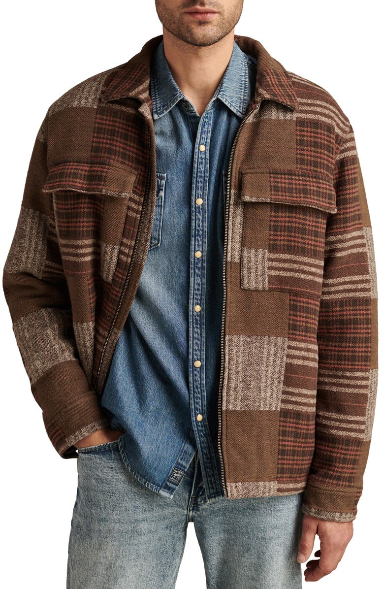 Lucky Brand Patchwork Chore Coat, Main, color, 