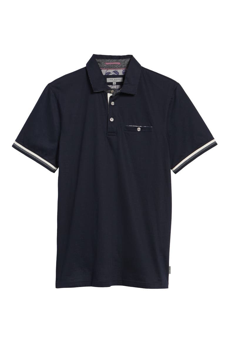 Puggle Trim Fit Polo, Alternate, color, NAVY