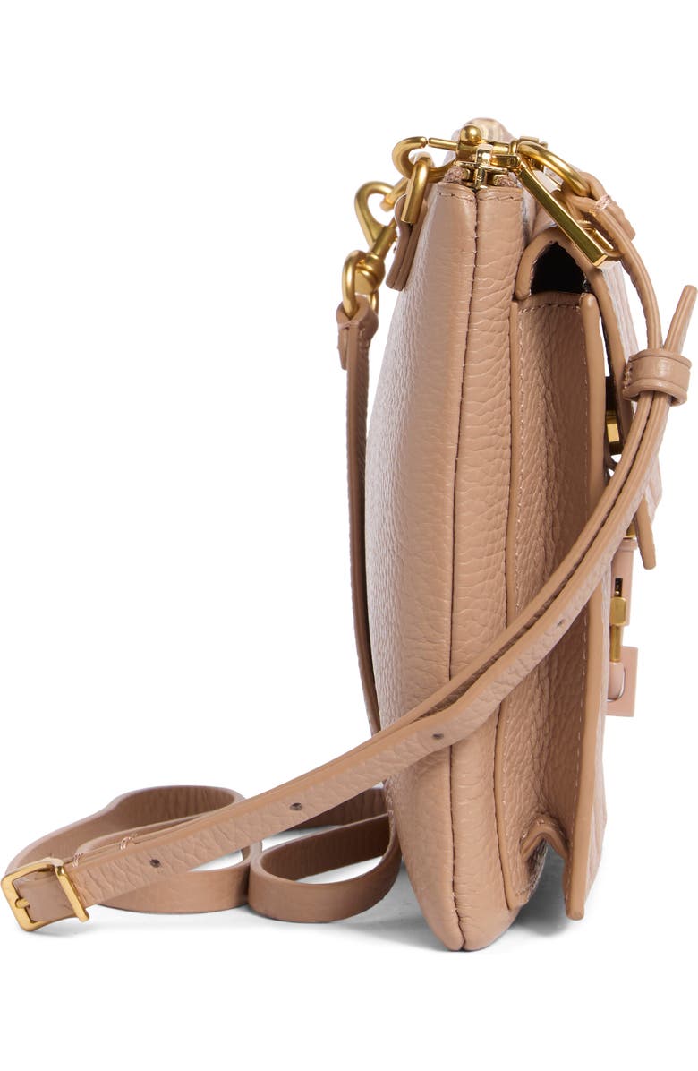 Rebecca Minkoff Edie Embossed Crossbody Bag, Alternate, color, Blushing