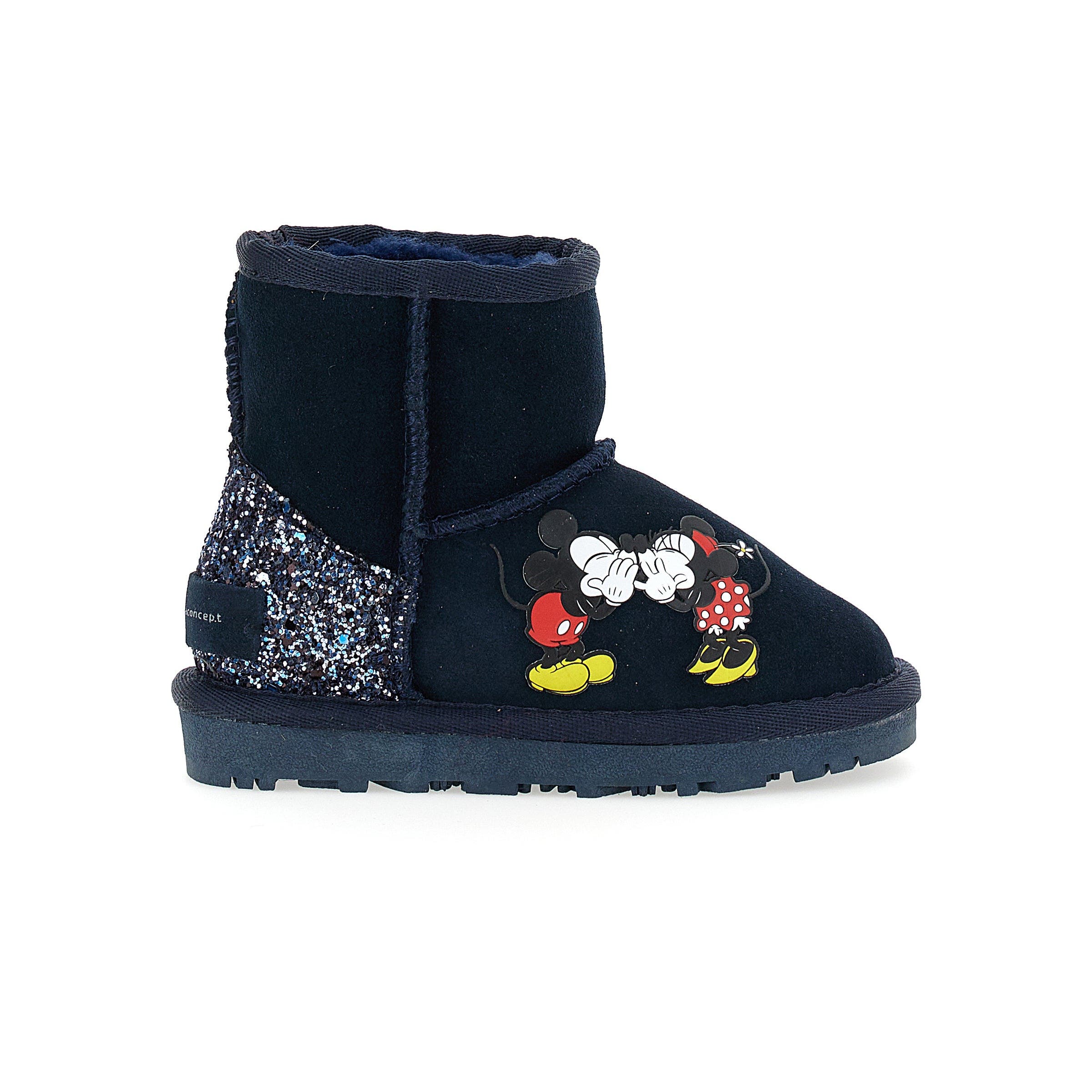 Master of Arts Mickey + Minnie Glitter Tab Winter Boots, Alternate, color, Navy