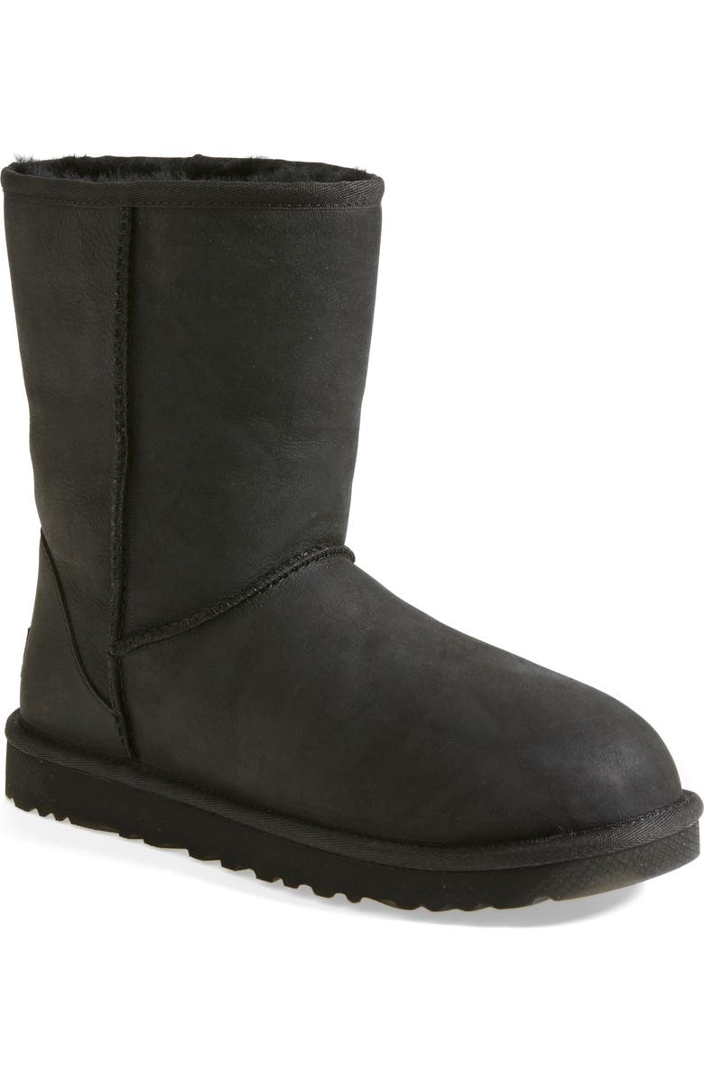 UGG<sup>®</sup> Classic Short Leather Boot, Main, color,