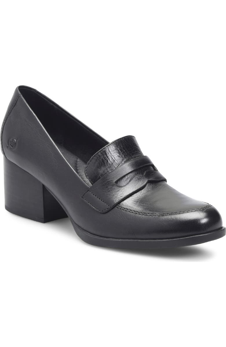 Børn Kasi Penny Pump, Main, color, Black Leather