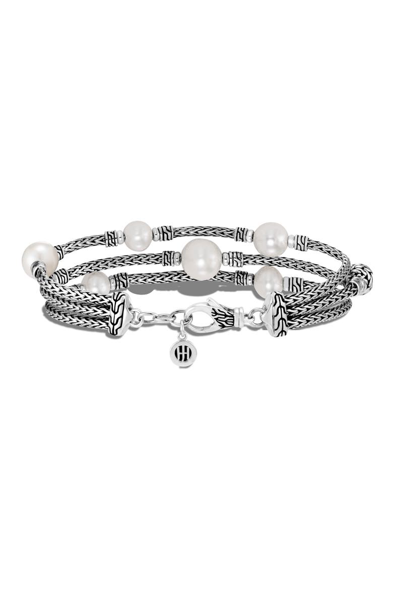 Classic Chain Triple Row Bracelet, Alternate, color, SILVER