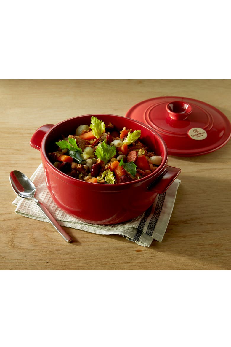 Flame Round Stewpot Dutch Oven, 2.6 Quart, Alternate, color, Red