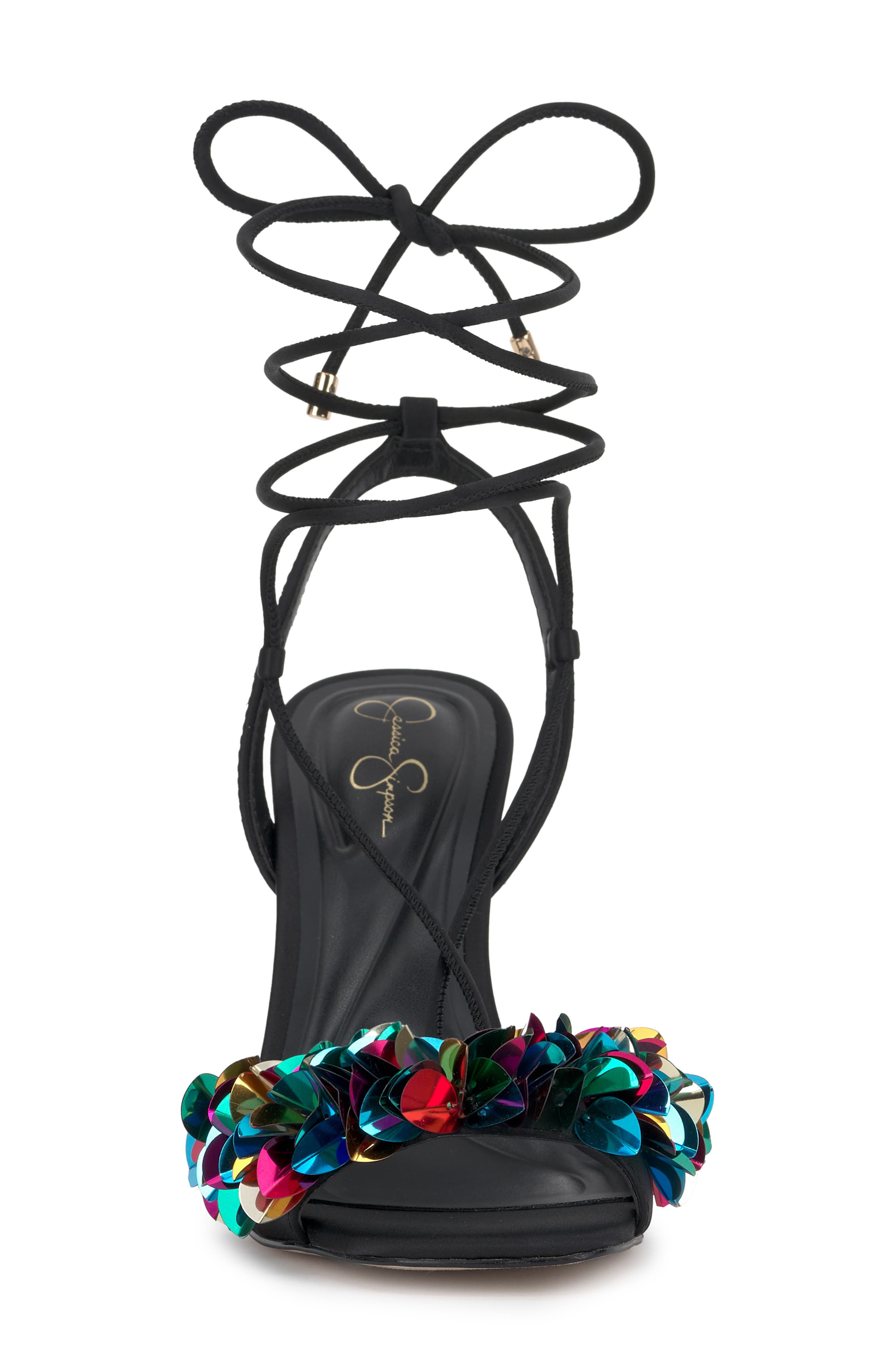 Jessica Simpson Oveny Ankle Wrap Sandal, Alternate, color, Black