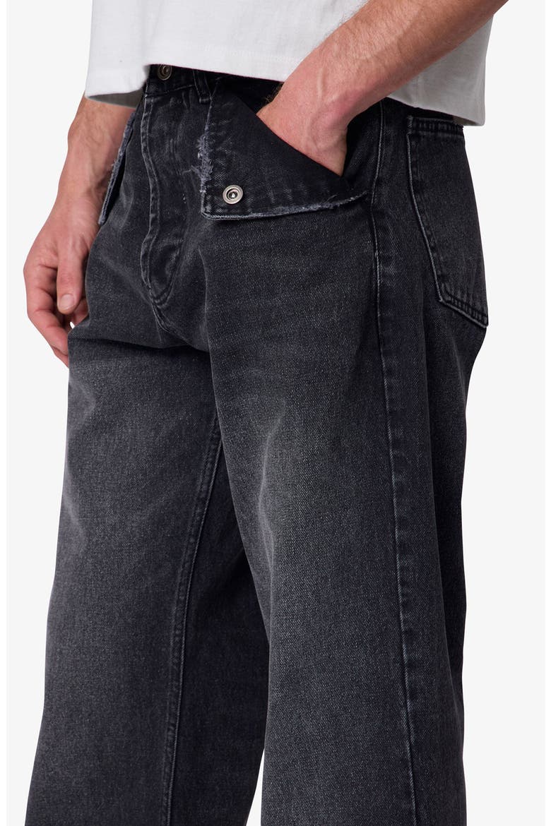 Mule Pocket Kick Flare Jeans, Alternate, color, WASHED BLACK