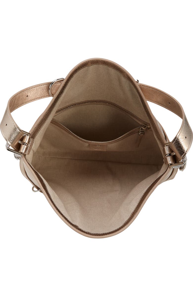 Givenchy Medium Voyou Metallic Leather Hobo Bag, Alternate, color,