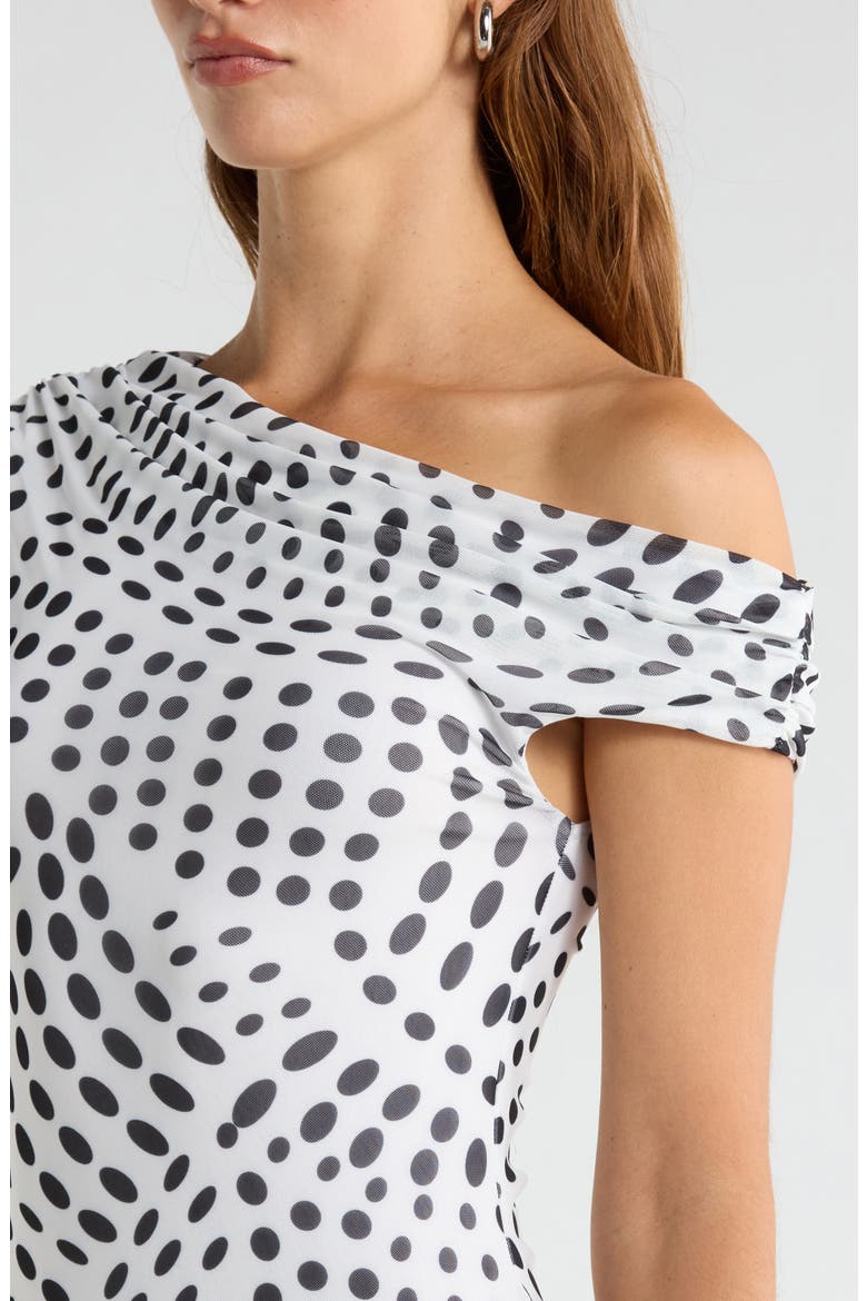 Holden Swirl Dot Print Dress, Alternate, color, NOIR SWIRL DOT