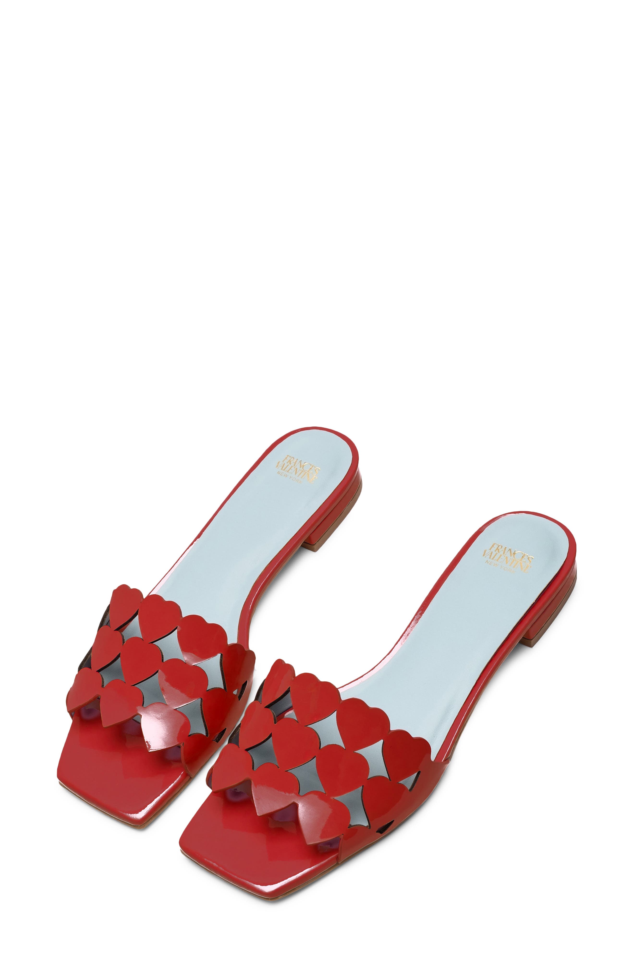 Frances Valentine Heart Slide Sandal, Alternate, color, Red