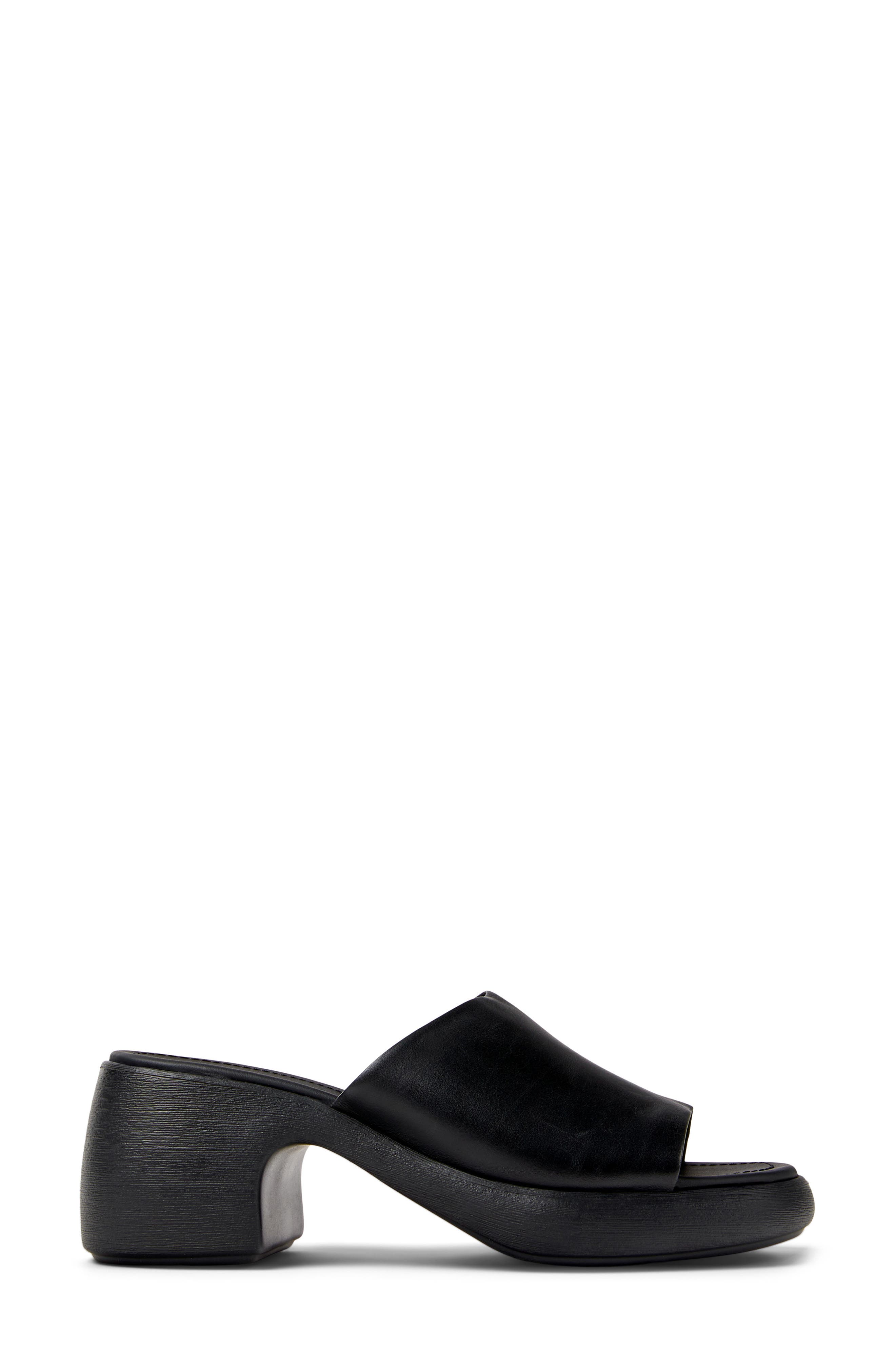Camper Thelma Platform Slide Sandal, Alternate, color, Black