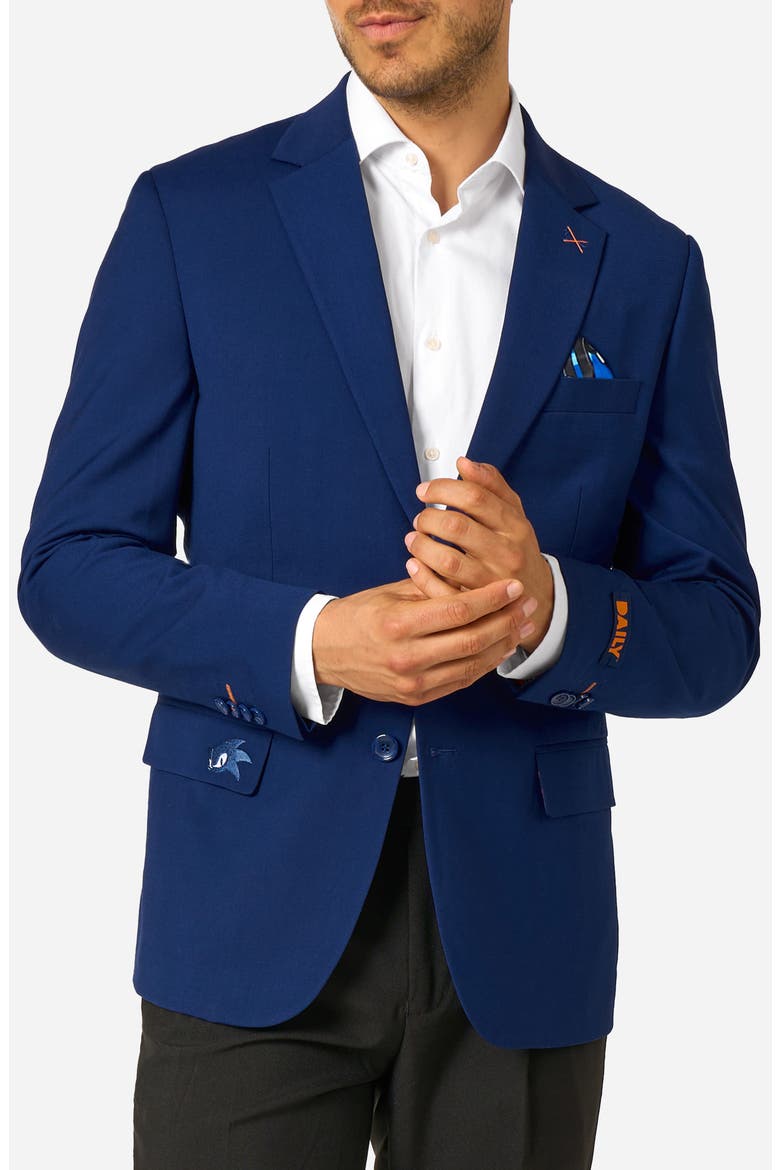 x Sonic the Hedgehog Daily Slim Fit Blue Sport Coat, Main, color, BLUE