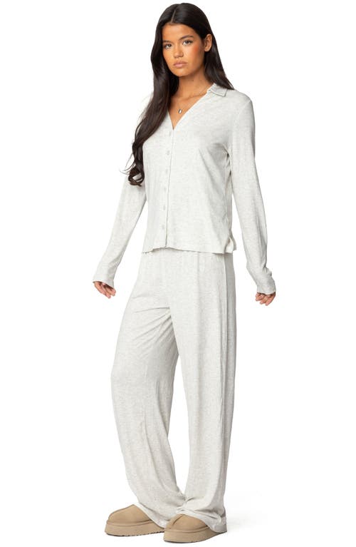 EDIKTED EDIKTED JUSTINA LOUNGE BUTTON-UP TOP