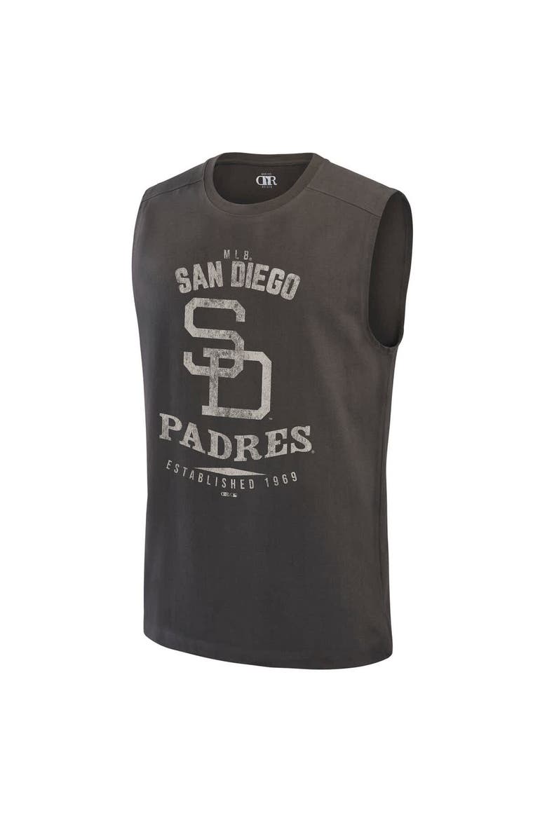 Men's Darius Rucker Collection by Fanatics  Charcoal San Diego Padres Muscle Tank Top, Alternate, color, Charcoal