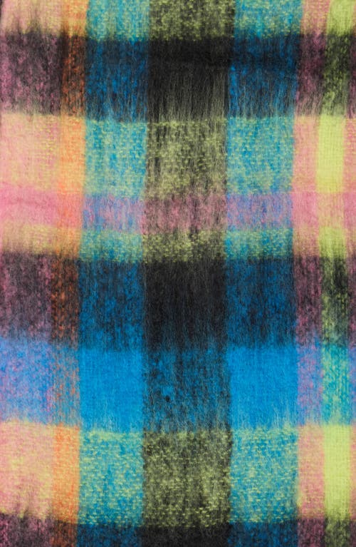 Bcbg Plaid Blanket Wrap Scarf In Multi