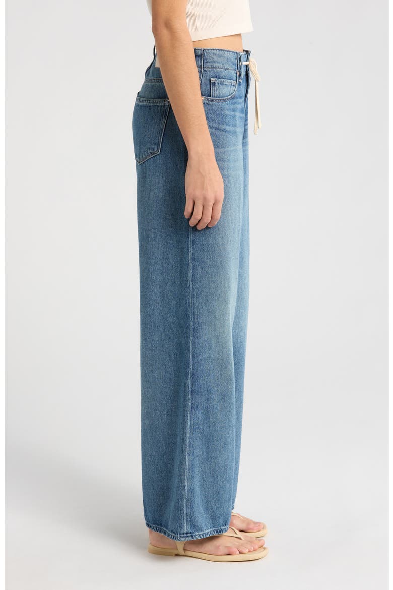 Zoey Tie Waist Wide Leg Jeans, Alternate, color, JAZZ CLUB