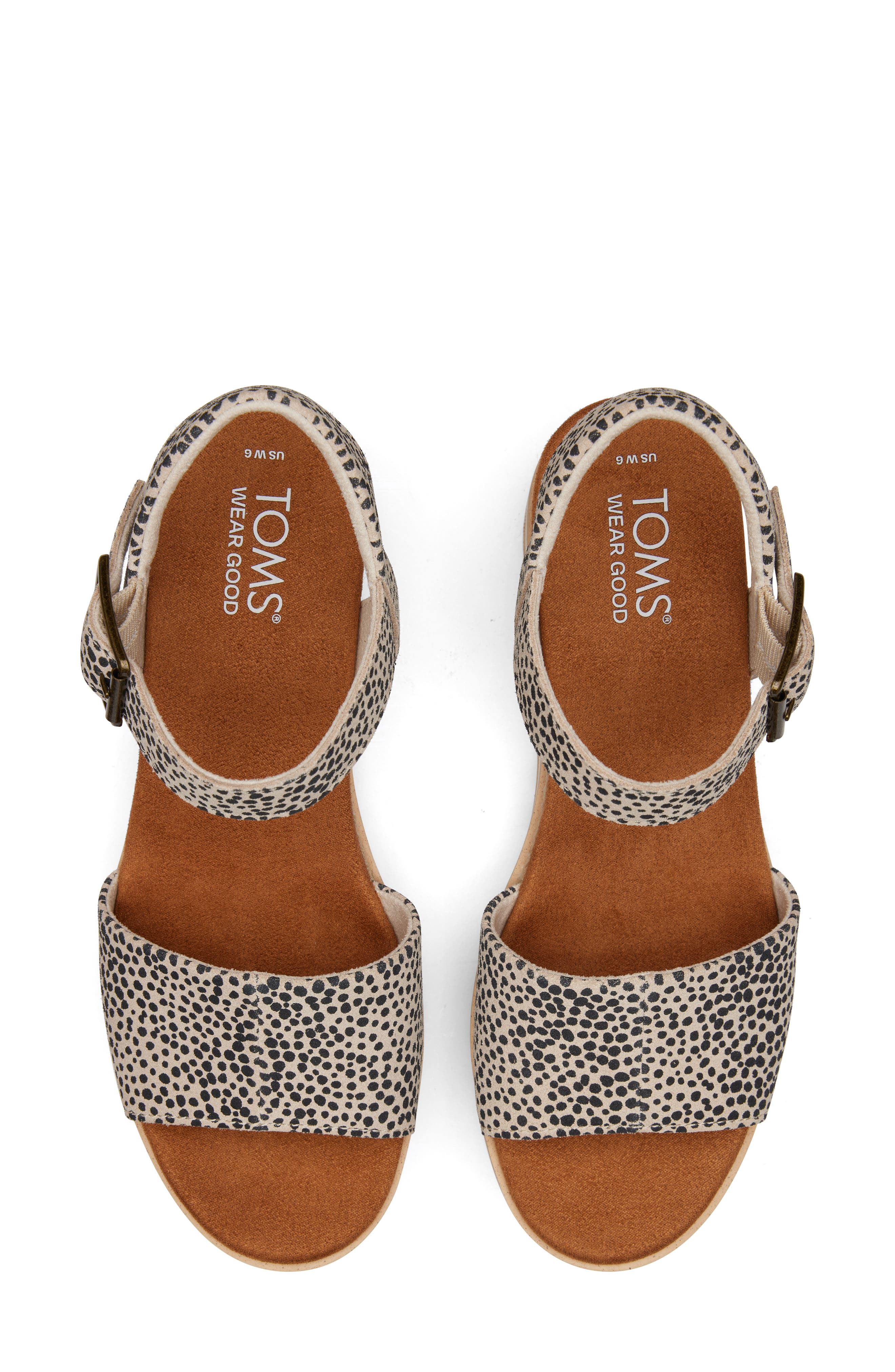 TOMS Diana Platform Wedge Sandal, Alternate, color, Brown
