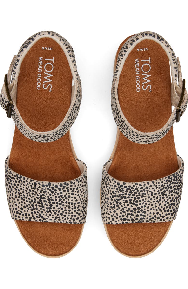 TOMS Diana Platform Wedge Sandal, Alternate, color, Brown