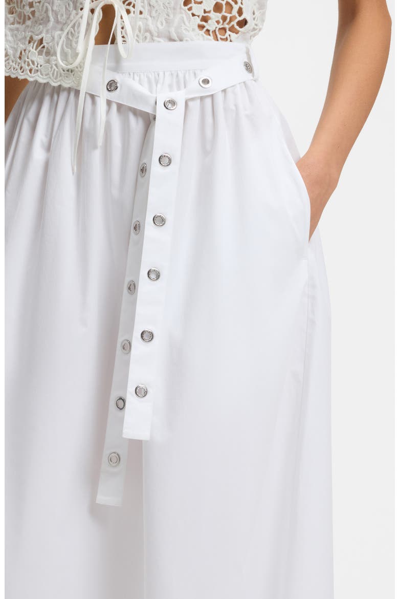 Cotton Poplin Maxi Skirt, Alternate, color, WHITE