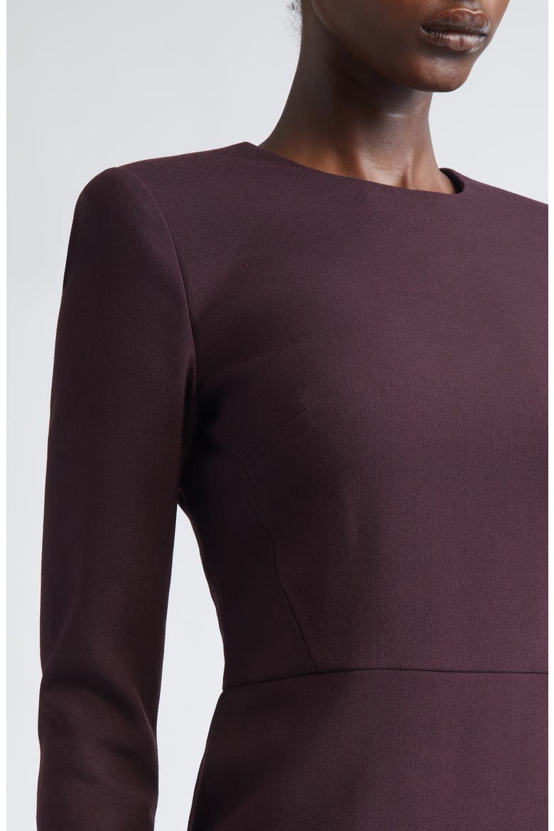 Long Sleeve Wool Blend T-Shirt Dress, Alternate, color, DEEP MAHOGANY