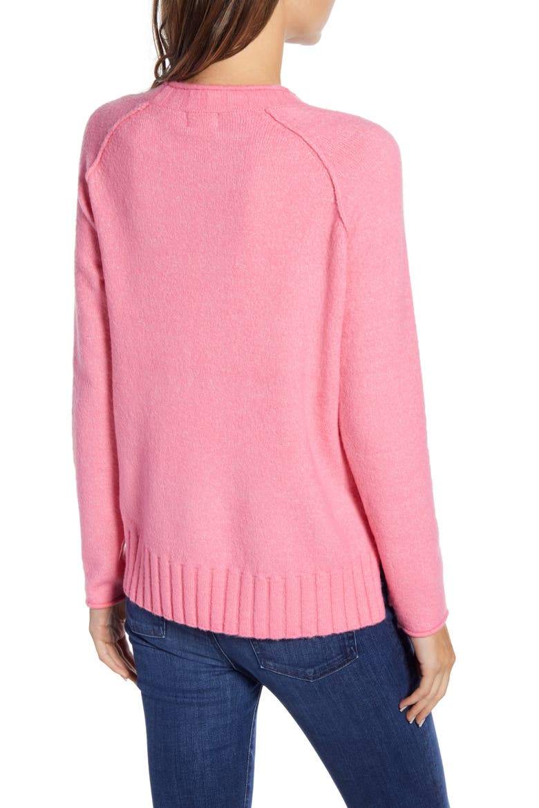 Cozy Crewneck Sweater, Alternate, color, PINK AURORA