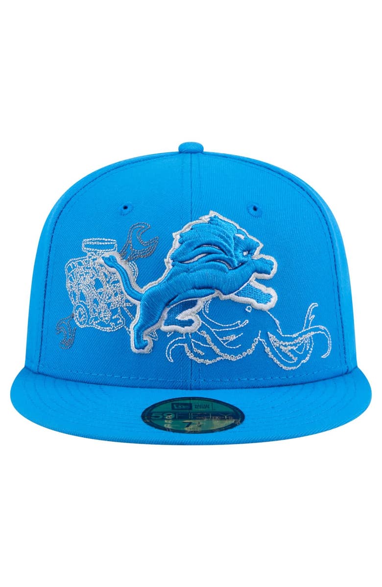 New Era Men's New Era Blue Detroit Lions State Stitch 59FIFTY Fitted Hat, Alternate, color, Blue