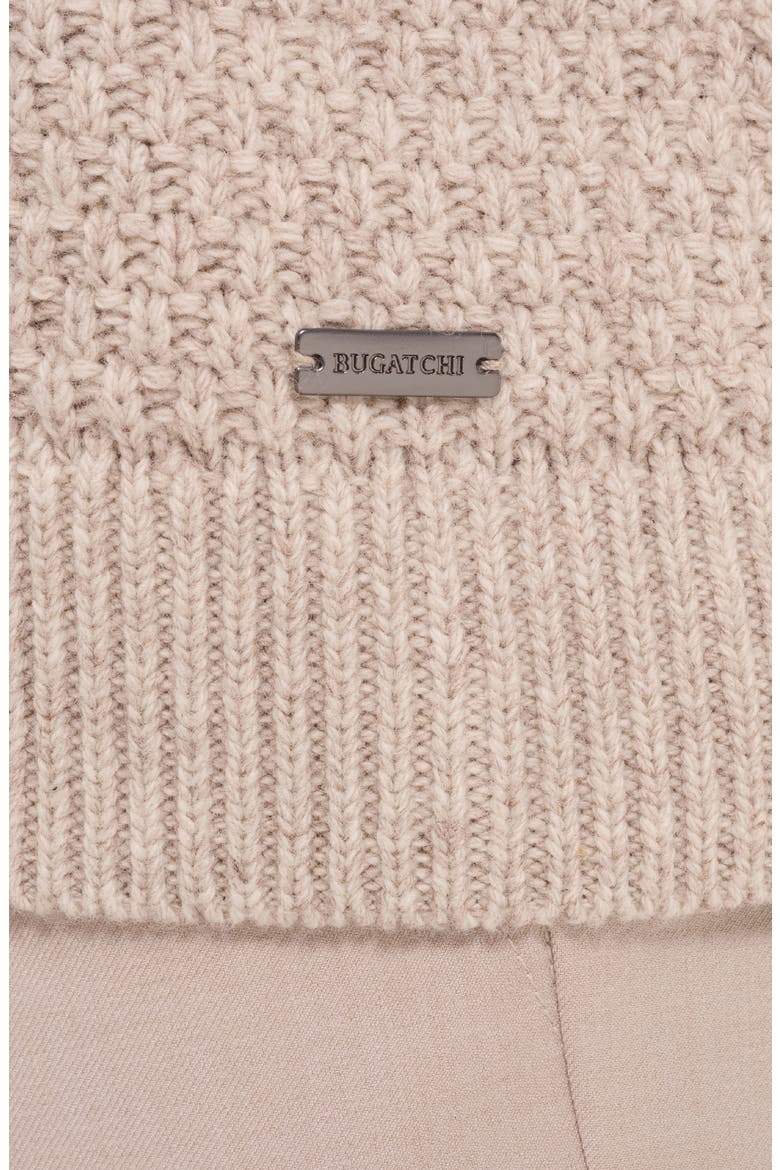 Crewneck Cable Knit Sweater, Alternate, color, COBBLESTONE