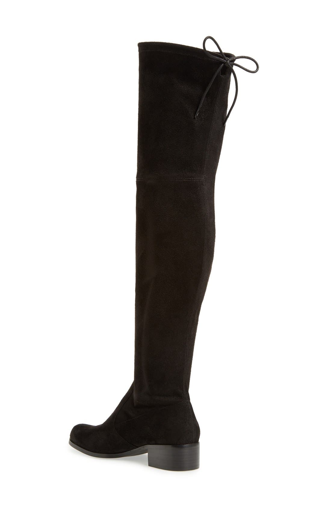 'Gunter' Over the Knee Boot, Alternate, color, BLACK FAUX SUEDE