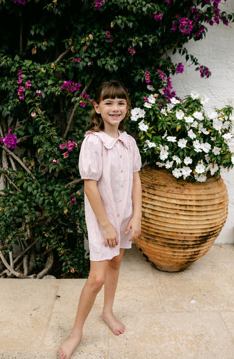 Little Paper Kids Pippa Dress, Alternate, color, Soft Rose Stripe