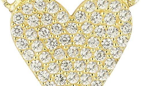 Sphera Milano Pavé Cubic Zirconia Small Heart Pendant Necklace In Gold