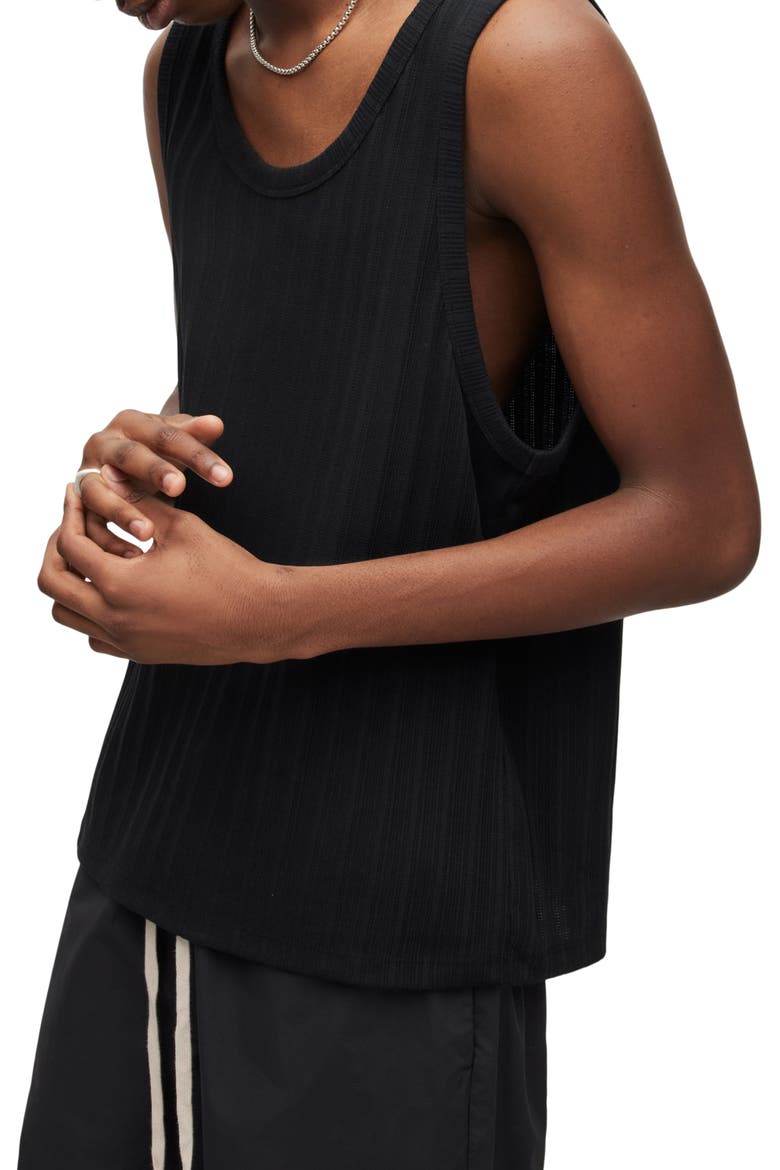 Madison Pointelle Knit Tank, Alternate, color, JET BLACK