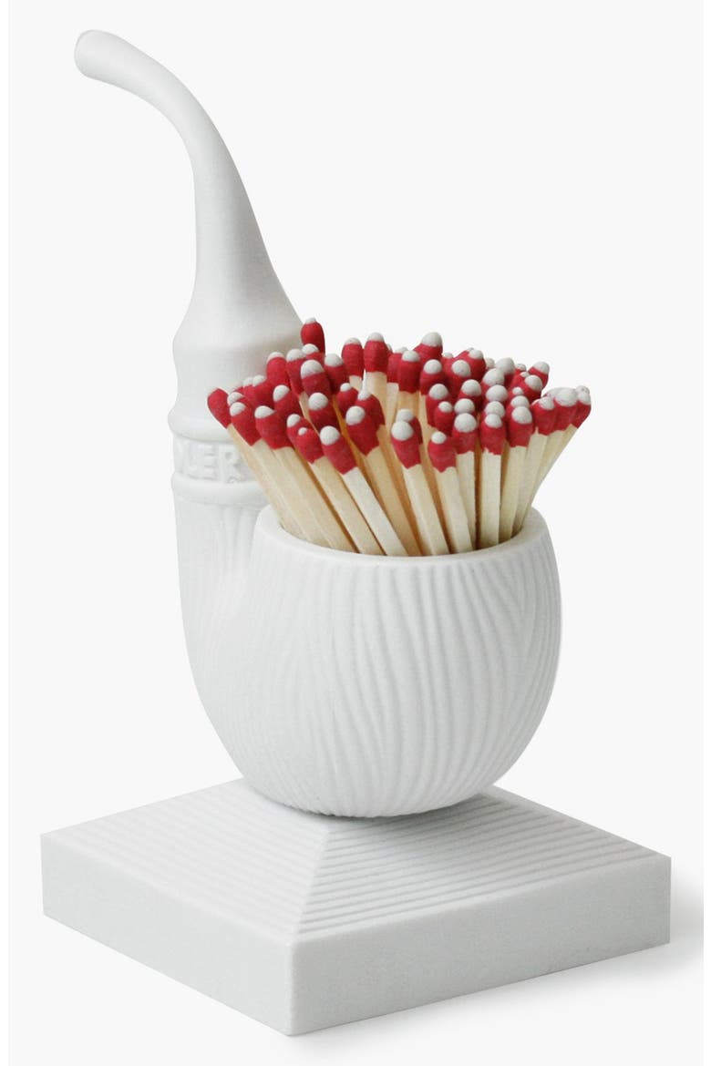 'Pipe' Porcelain Match Strike, Alternate, color, WHITE