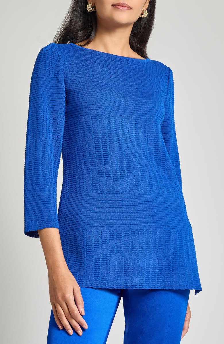 Misook Heritage Fit Tonal Ottoman Knit Tunic, Main, color, 