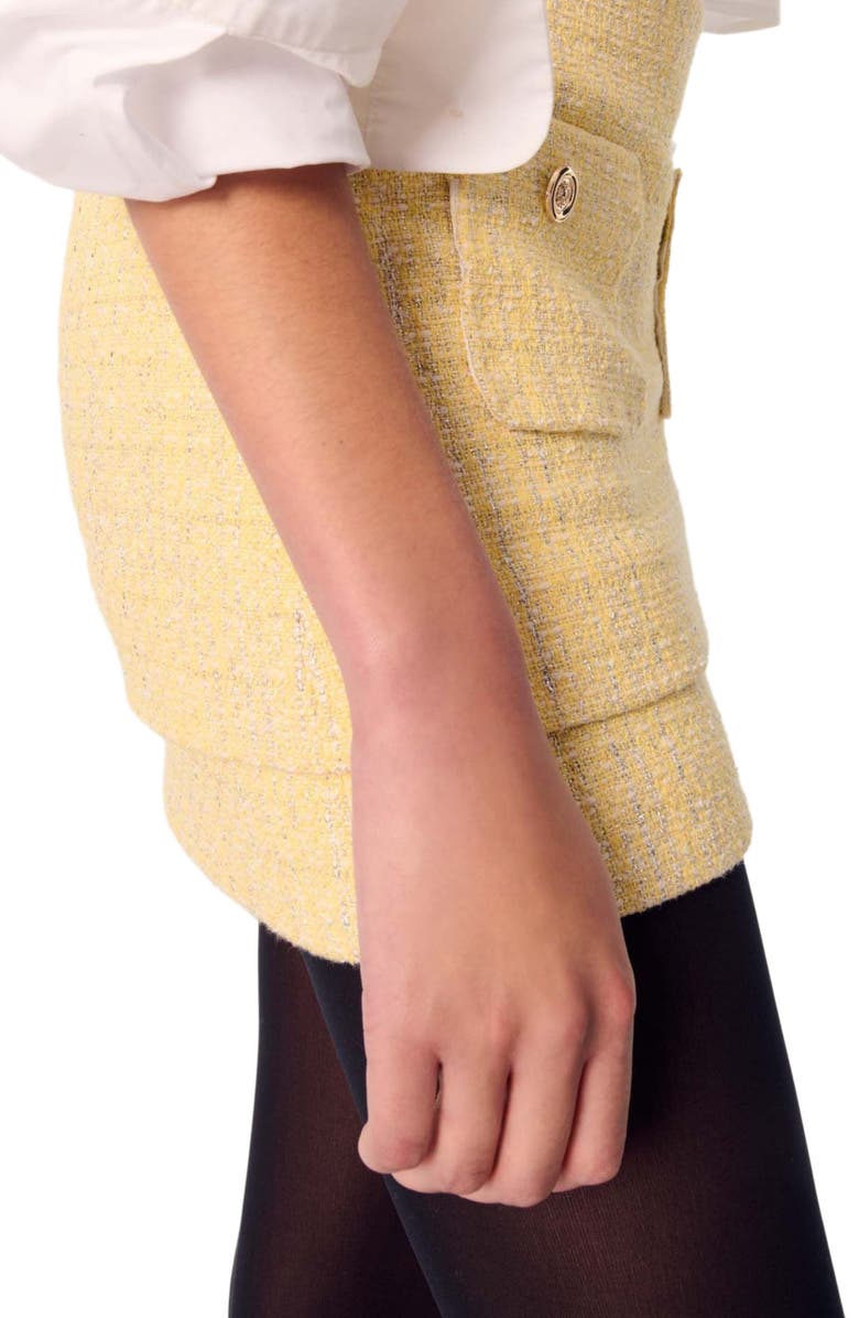 maje Tweed mini skirt, Alternate, color,