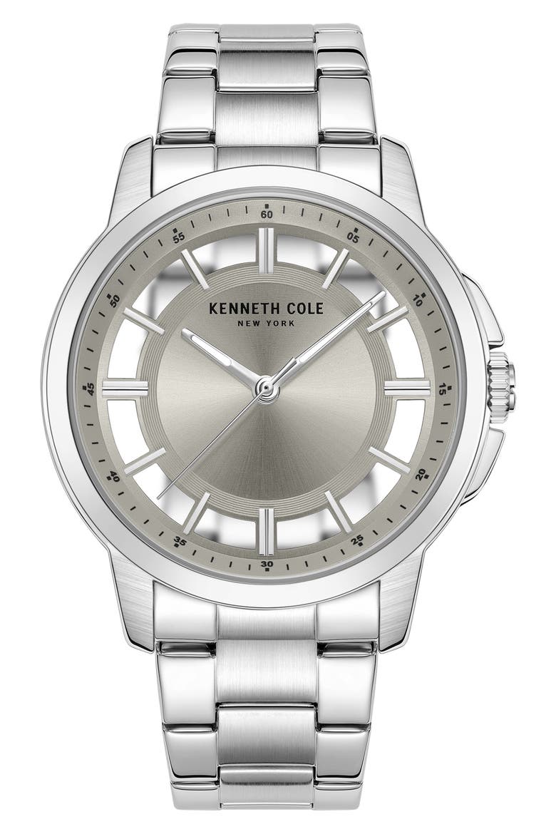 Classic Bracelet Watch, 44mm, Main, color, SILVER
