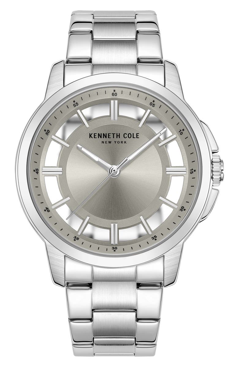 Kenneth Cole New York Classic Bracelet Watch, 44mm, Main, color, Silver