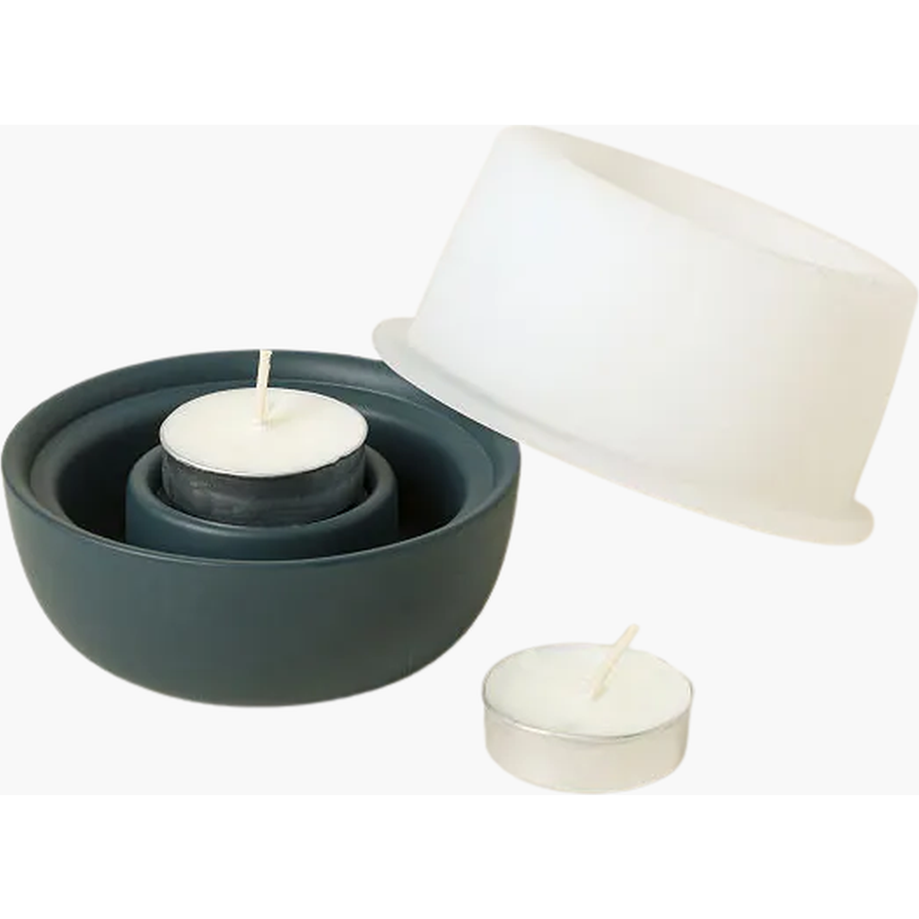Uncommon Goods Fire & Ice Transforming Candle Holder In Dark Green