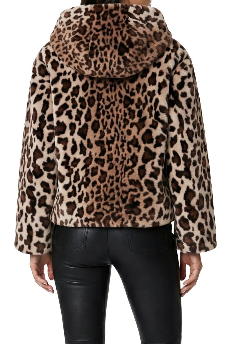 Fur-Free Sheared Mink (Faux Fur) Jacket, Hood, Alternate, color, BROWN LPRD/BROWN