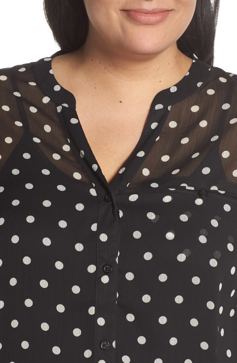 KUT from the Kloth Jasmine Roll Sleeve Top, Alternate, color, 