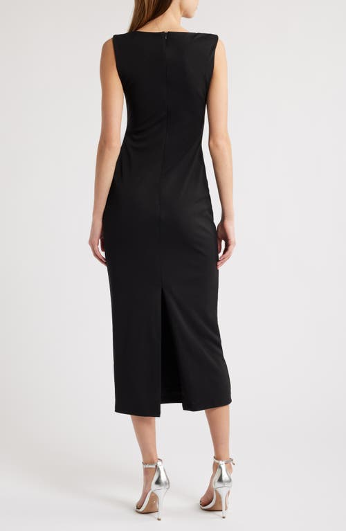 Lioness After Hours Cutout Midi Dress In Onyx