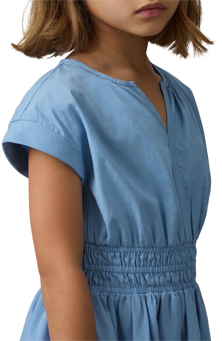 Reiss Kids' Lena Jr. Cotton Smocked Waist Dress, Alternate, color, 