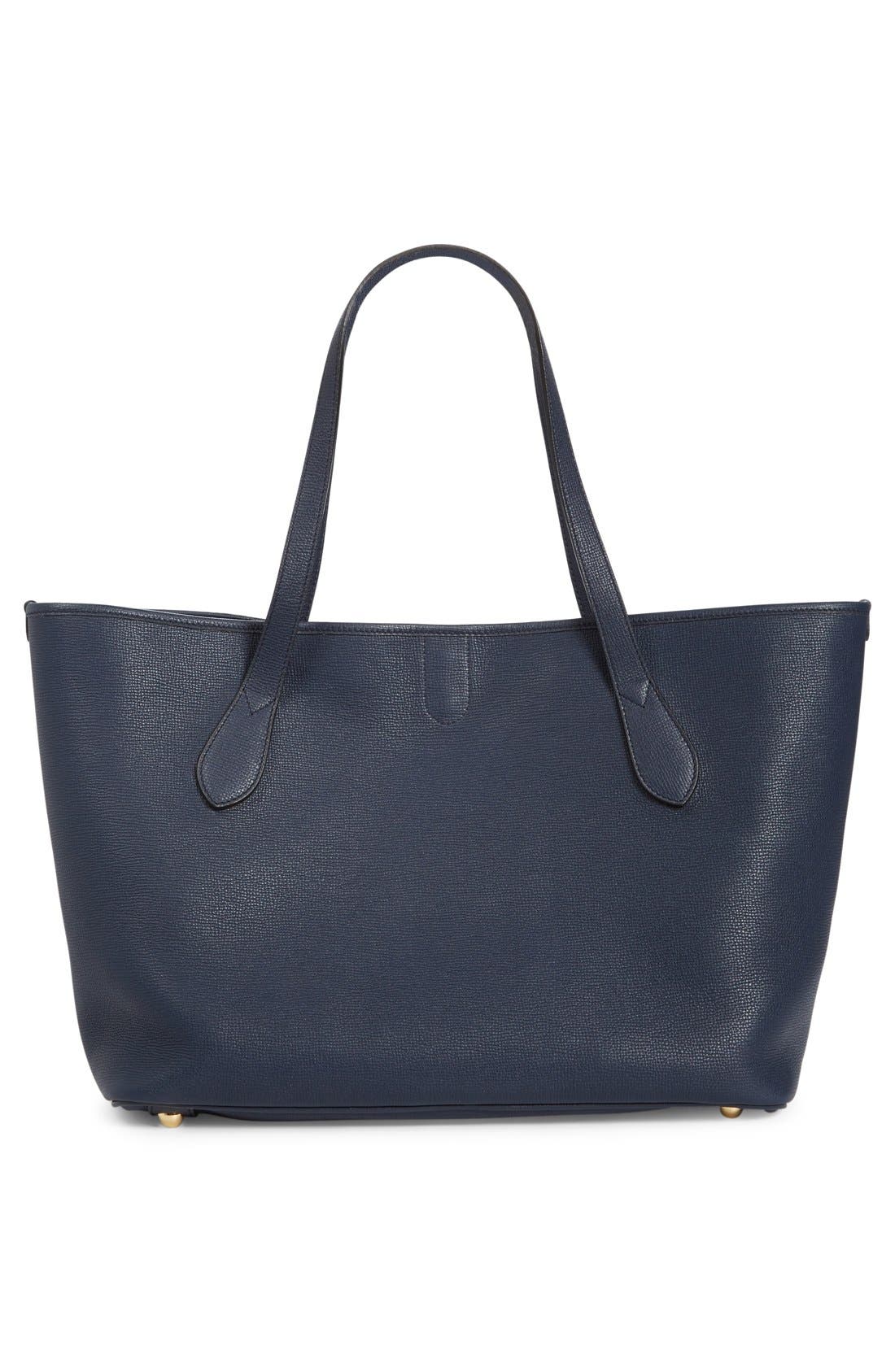 'Medium Honeybrook' Leather Tote, Alternate, color, INK BLUE