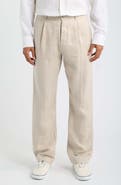 ALEX CRANE Alta Pleated Linen Trousers