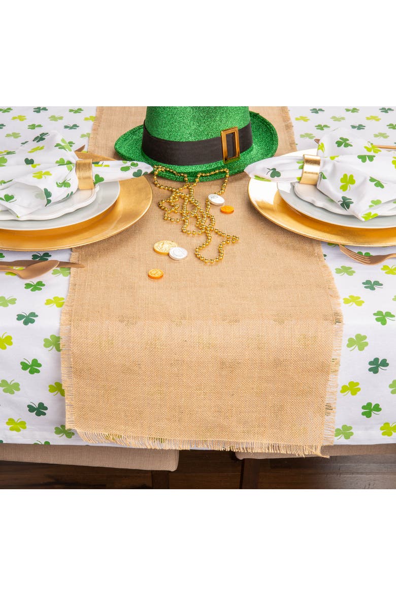 Shamrock Shake Print Tablecloth 60x84, Alternate, color, Shamrock Shake