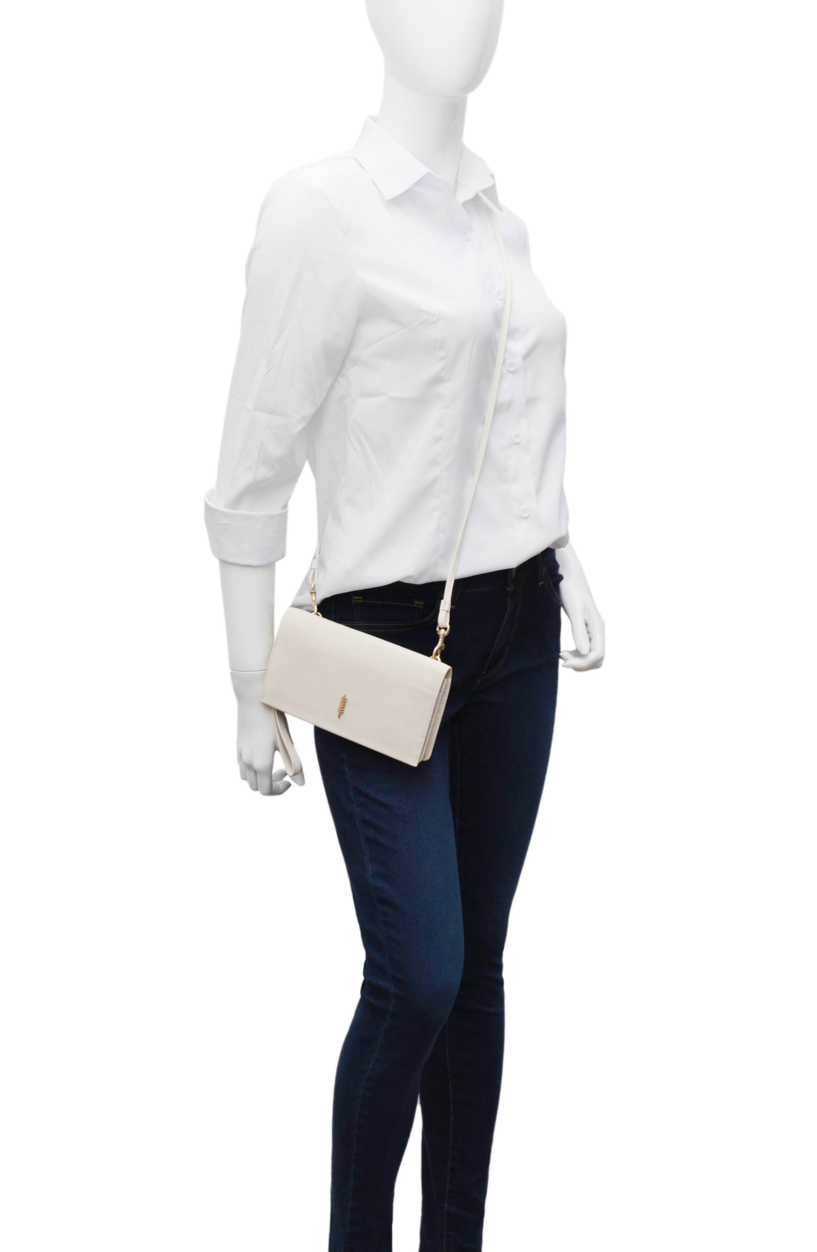 Thacker Alexa Soft Pebble Crossbody Bag, Alternate, color, Eggshell