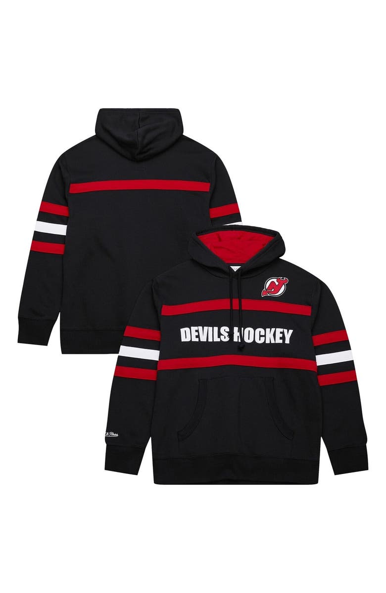 Mitchell & Ness Men's Mitchell & Ness Black New Jersey Devils Head Coach Slogan Pullover Hoodie, Main, color, Black