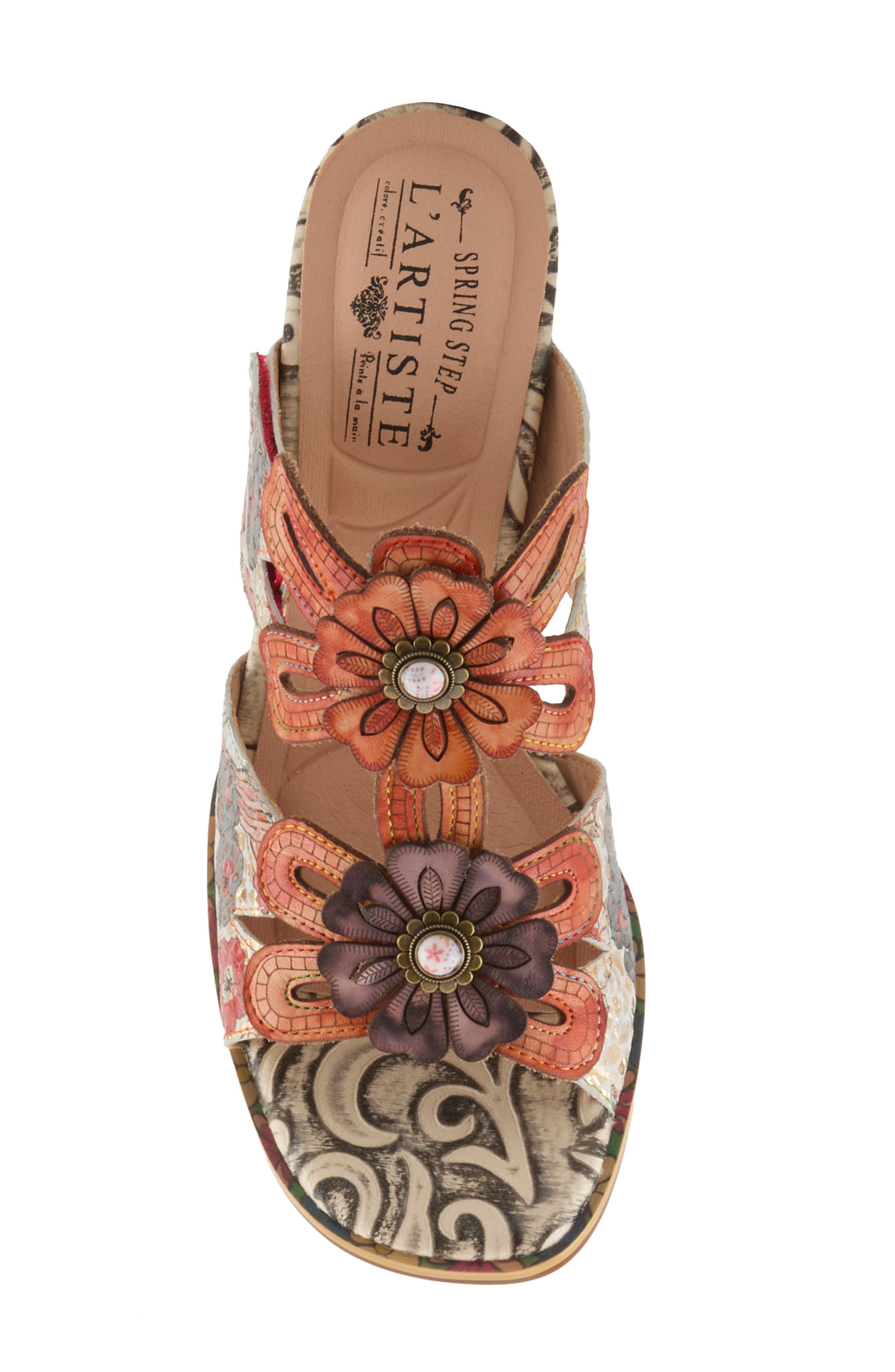 Alania Sandal, Alternate, color, ORANGE MULTI
